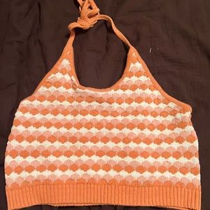 NWOT Altar d’state crochet Leiliani halter cropped top